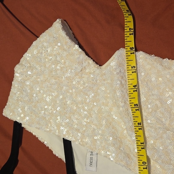 Dress The Population Zoe Sequin Cap Sleeve Mini Dress-Size Medium - Picture 4 of 17
